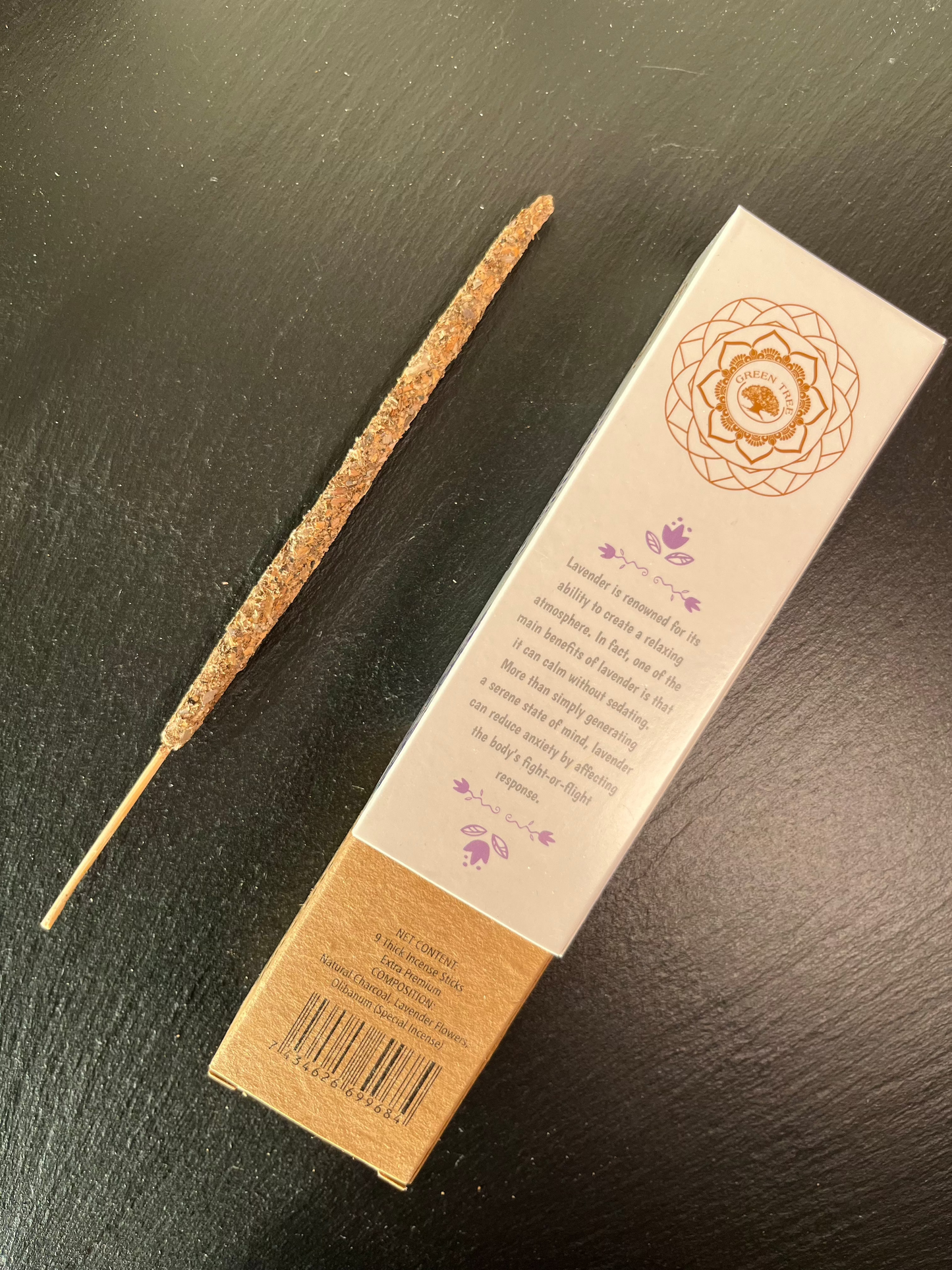 Lavendel & Weihrauch - Handgemachte Räucherstäbchen (9 Stück)
